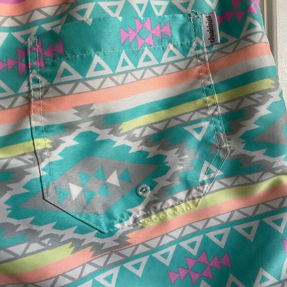Chubbies Southwestern/Aztec Printed 90s Style Swim Trunks - Size Small - Picture 5 of 11